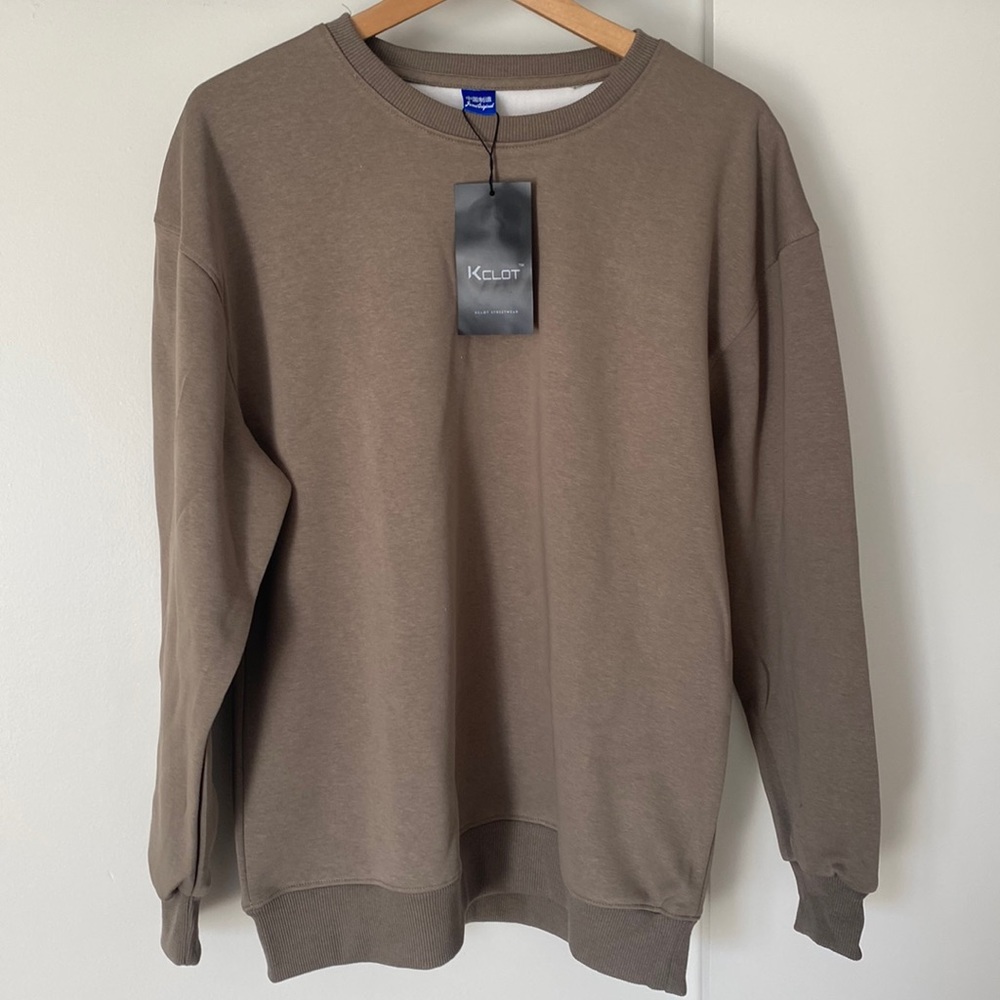 Olive green crew neck